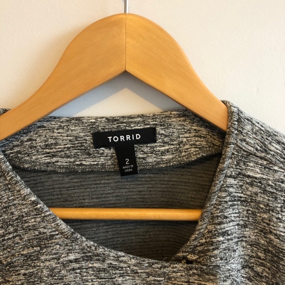 Torrid Grey Knit Full Zip Moto Jacket - Picture 2 of 6